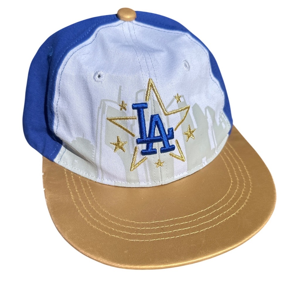 Melonwear Los Angeles‎ LA Dodgers Snapback Hat Blue White Gold Star Skyline Cap